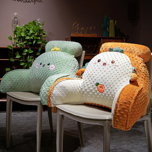 自然醒卡通压泡豆豆绒拥抱式腰靠QYL 商品图14