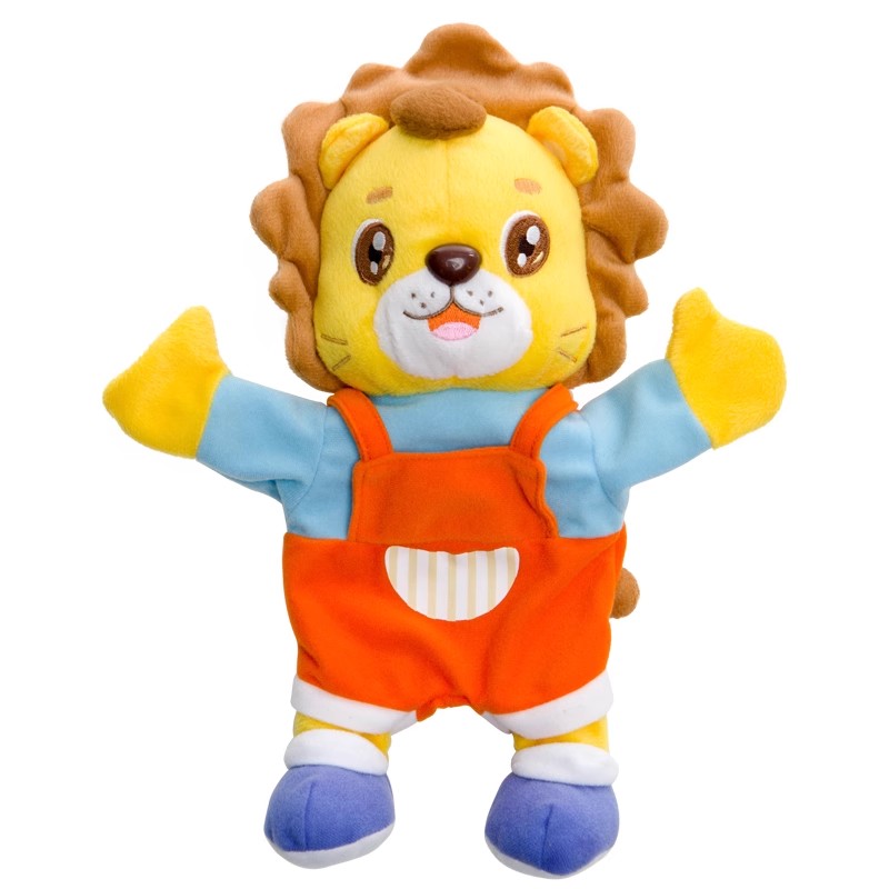 可可狮手偶宝宝陪伴玩具安抚毛绒玩具