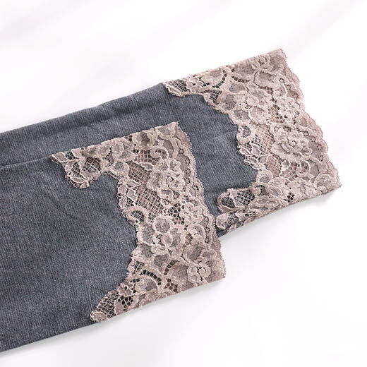 美奈川 蕾丝领蓄暖棉绒收腰套装JJ28177 商品图6