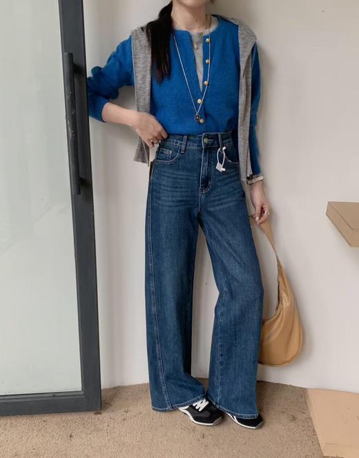 【宽松但有型】2025秋季新款四面弹拖地裤！360完美弹！裤型完美显瘦拖地牛仔裤！ 商品图2