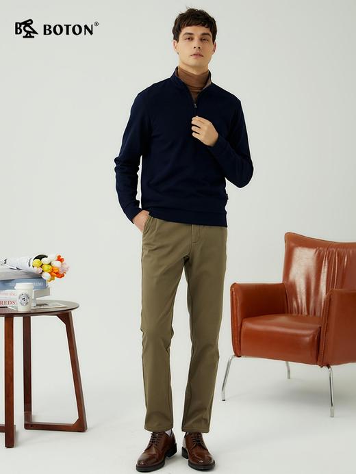 波顿男士秋冬 休闲裤 加绒直筒 合身保暖舒适长裤ME875523 商品图2