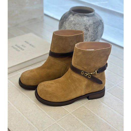 HF皮带扣圆头短筒马丁靴(LH)(LD)-纪念日百货门店166797048 商品图1