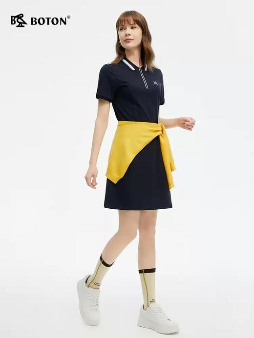 [冰感抑菌]波顿夏季女士Polo翻领美式休闲连衣裙LD258225 商品图3
