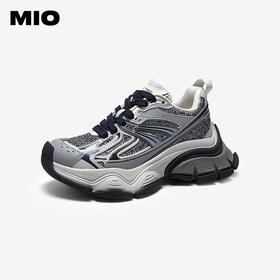 MIO米奥时尚休闲鞋2026春季新款圆头厚底增高闪钻运动鞋复古女鞋M261586972