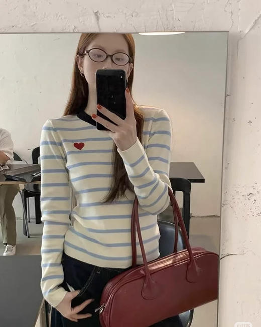 baby蓝条纹爱心 商品图2