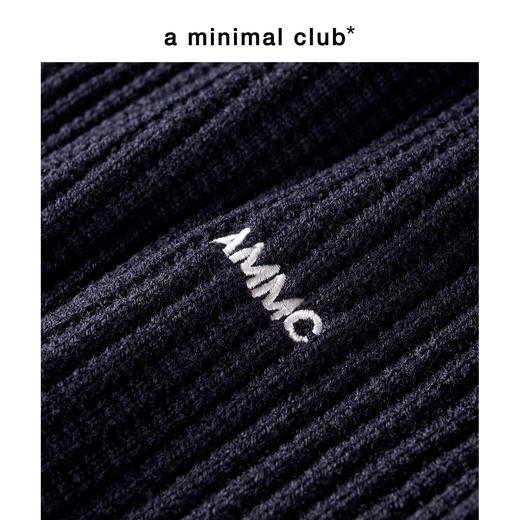 a minimal club简约落肩宽松坑条纹针织毛衣百搭秋上新AM59SW10 商品图4