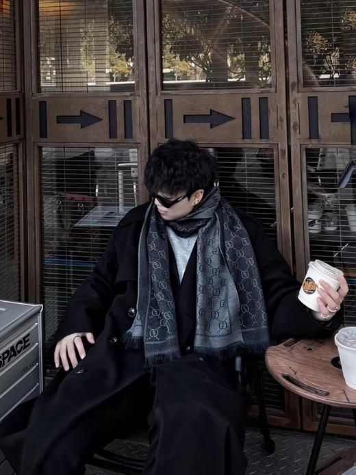 柜子流出GU经典双提花羊毛围巾男女同款 商品图14