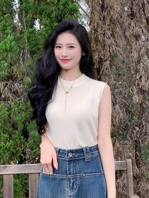 【百图lulu定制】【省心羊毛背心】圆领 无袖 百搭 柔软细腻  美丽诺羊毛背心  商品图0