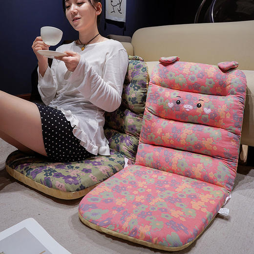 自然醒三维立体PP棉三层纱横条连体坐垫QYL 商品图14