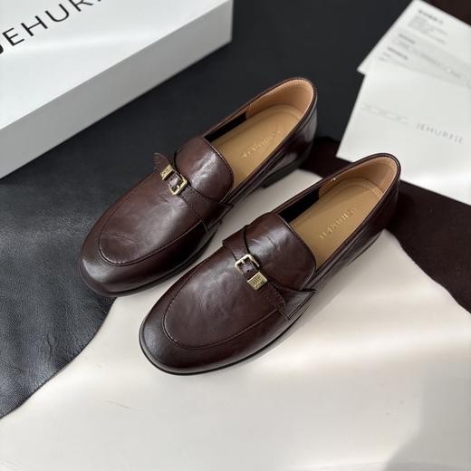 JEHURFIE/纪华菲腔调款～复古小金扣一脚蹬乐福单鞋AB25367 商品图1