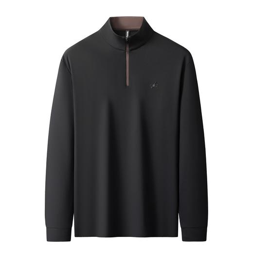 【DK】大依优型大码男装长袖T恤打底衫卫衣秋季立领半拉链休闲商务T恤时尚百搭宽松加肥加大码 商品图3