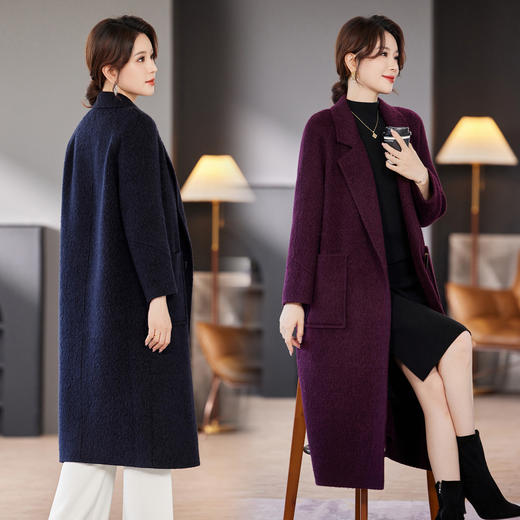 TC 23578双面呢羊毛大衣显瘦妈妈装双面呢外套 商品图0