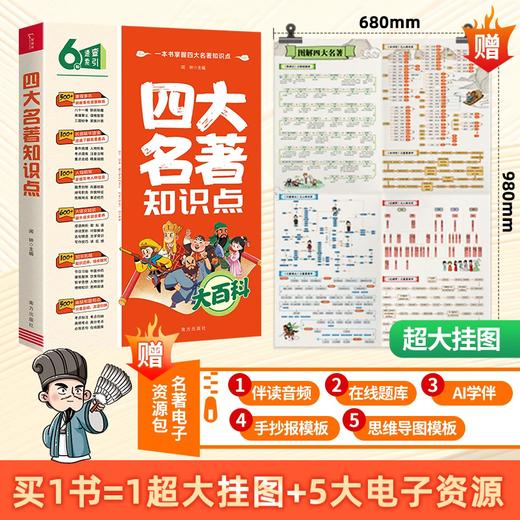 四大名著知识点大百科 8-15岁 一本书掌握四大名著知识点 商品图2