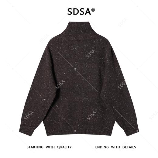 257159SDSA男士秋冬新款痞帅男装慵懒风半拉链立领针织衫百搭时尚毛衣 商品图5