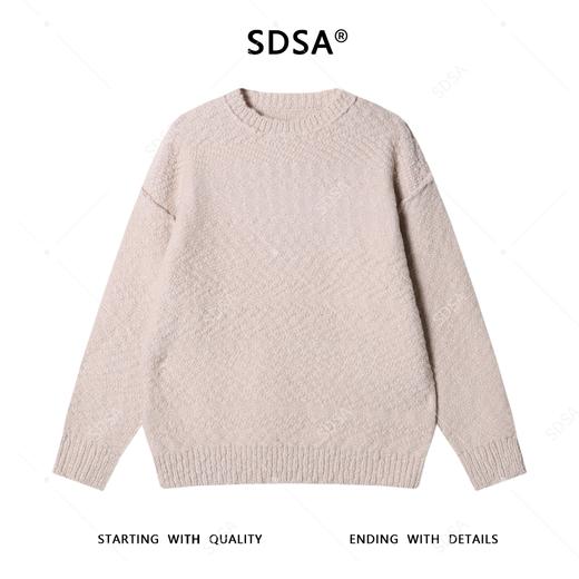24313SDSA男士秋冬新款痞帅男装韩版简约纯色圆领针织衫百搭宽松毛衣 商品图1