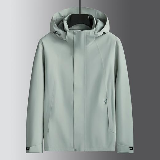 【DK】大依优型大码男装休闲夹克可脱卸帽秋季连帽外套潮流时尚休闲立领长袖外套加肥加大码 商品图2