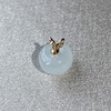 18K金和田玉（白玉）镶钻小苹果吊坠/苹果珠9*6mm 商品缩略图1