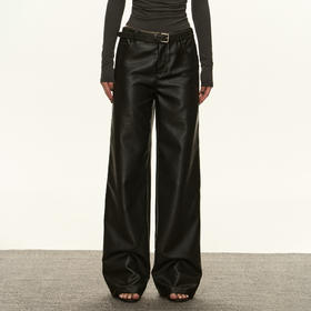 Ariseism 美式复古设计感皮裤女秋季新款长裤子