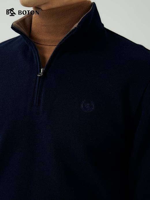 波顿男士春秋冬 卫衣 半高领针织 合身净色长袖款MT876323 商品图5
