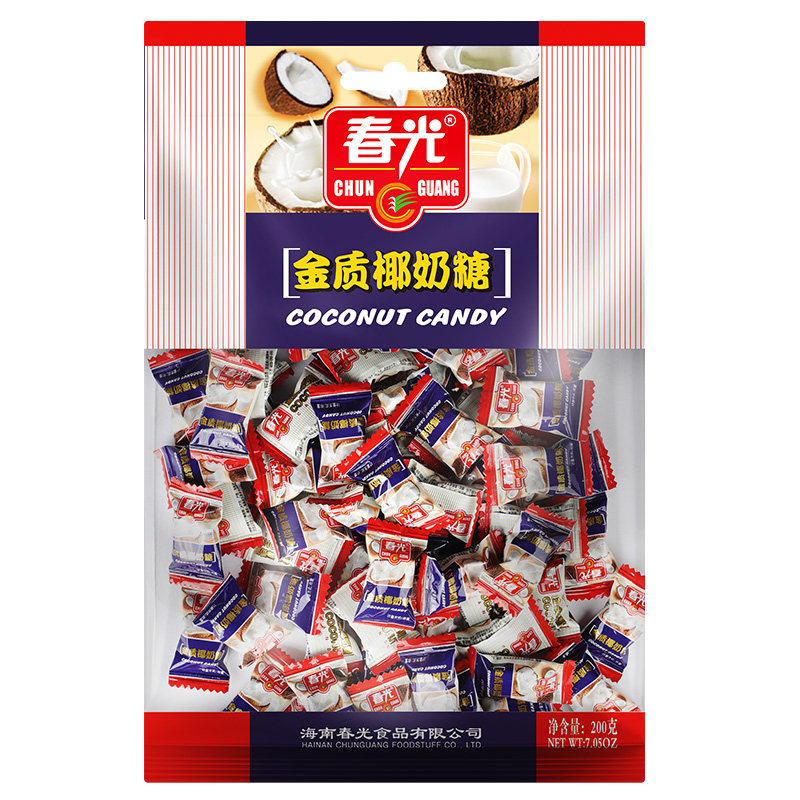 金质椰奶糖200g 糖果 内有独立小袋装【129元任选8件】