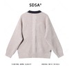 257149SDSA秋冬新款痞帅男装韩版简约撞色纽扣V领针织衫百搭开衫毛衣 商品缩略图5