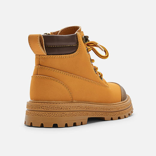 巴拉巴拉童鞋儿童马丁靴男童大黄靴秋冬户外防滑拉链靴子撞色潮流 商品图3