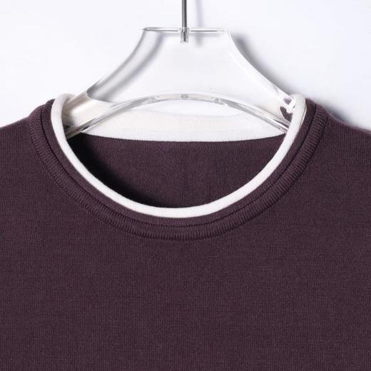 25093SDSA男士秋冬新款痞帅男装韩版简约撞色卷边假两件毛衣百搭针织衫 商品图1