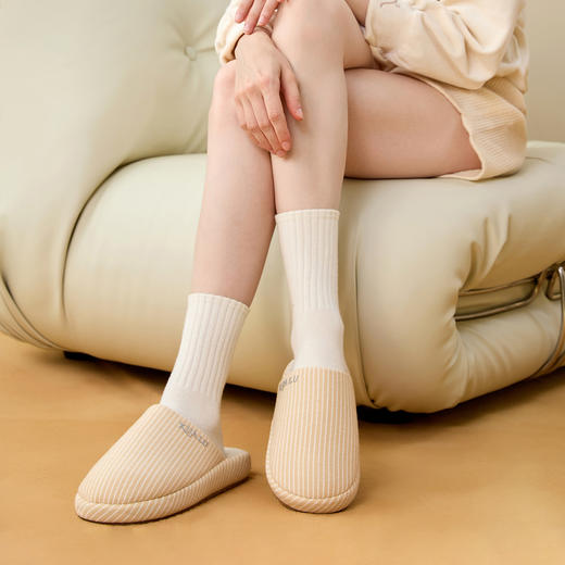 艾草抗菌！2025秋冬棉拖鞋室内居家情侣简约舒适透气加厚保暖棉拖男女 商品图0