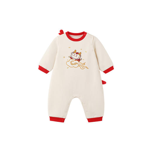 英氏婴儿哈衣连身衣女宝新年喜庆男宝过年保暖亲肤新生儿秋冬新款 商品图4