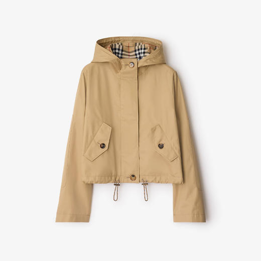 BURBERRY 巴宝莉 女士短款华达呢派克外套 浅黄色 8110901 B8626 商品图0