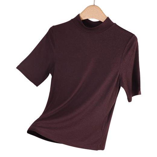 美奈川 羊绒提花小高领中袖BN09179 商品图5