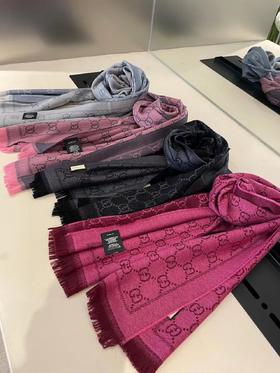 柜子流出GU经典双提花羊毛围巾男女同款