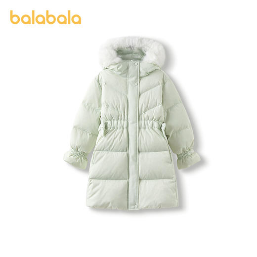 巴拉巴拉童装儿童羽绒服女童冬季中长款收腰加厚保暖外套蓄热防护 商品图4