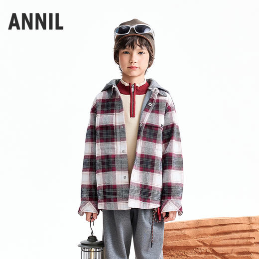 【实体店同款】男童带帽长袖上衣冬季新款安奈儿童装AB541496 商品图0