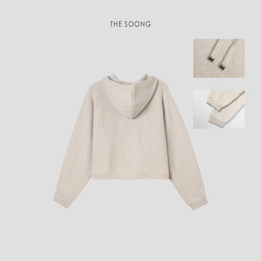 THESOONG/   斯托尔进口100%羊毛衫连帽开衫女 柔软毛衣HWMY7565 商品图9