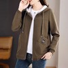 新款大码宽松中长款连帽外套春秋季时尚洋气中年妈妈女士百搭上衣 商品缩略图0