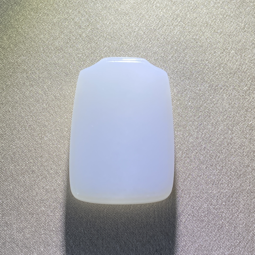 和田玉（白玉）俄料挂件--无事牌27*36mm