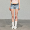 Ariseism 美式复古设计感基础浅色牛仔短裤 商品缩略图2