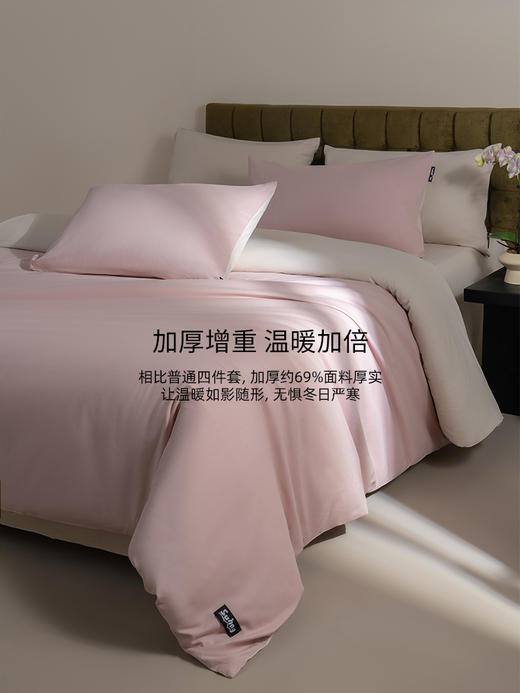 佳丽斯磨毛四件套全棉纯棉秋冬季床单三件套床上用品加厚保暖被套 商品图8