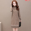 QYM 5CX8001-Y针织连衣裙厚款毛线裙包臀裙中长款裙 商品缩略图0