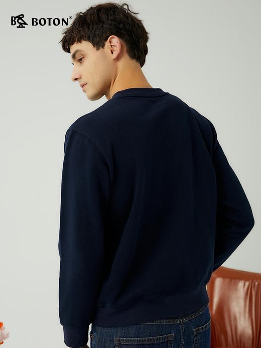 波顿男士春秋冬 卫衣 纯棉抓绒 合身美式休闲长袖MT975323 商品图3