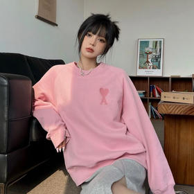 伊泺杉 爱心A刺绣卫衣 男女同款  宽松版型 加绒/不加绒 外穿/内搭