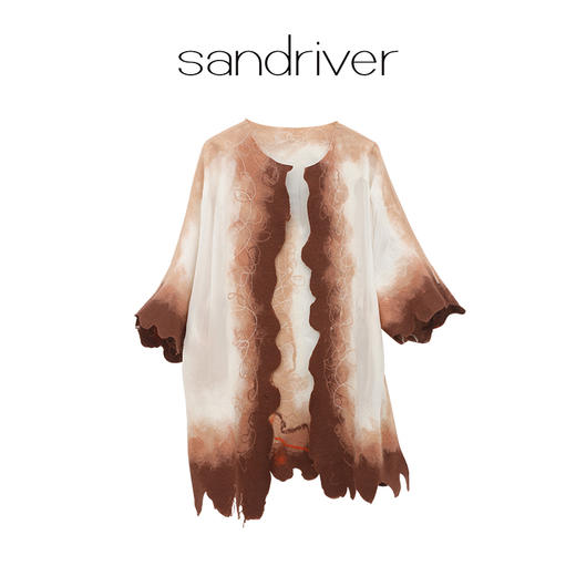 真丝羊绒相拼手工毡女大衣  SJF97W310N 商品图11