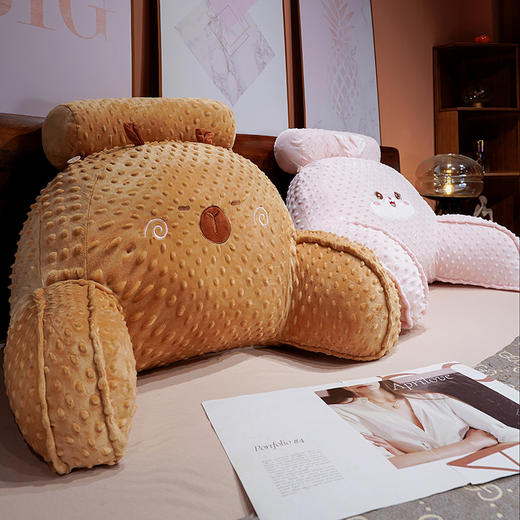 自然醒卡通压泡豆豆绒拥抱式腰靠QYL 商品图10