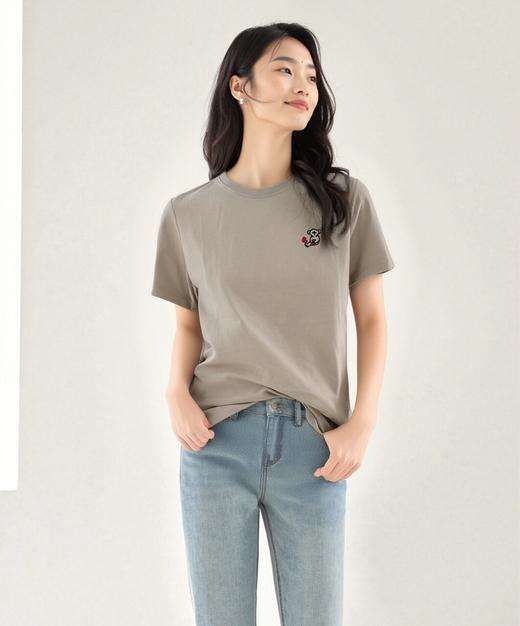 佐丹奴女装25年商场同款动物刺绣图案纯棉T恤13325330 商品图1