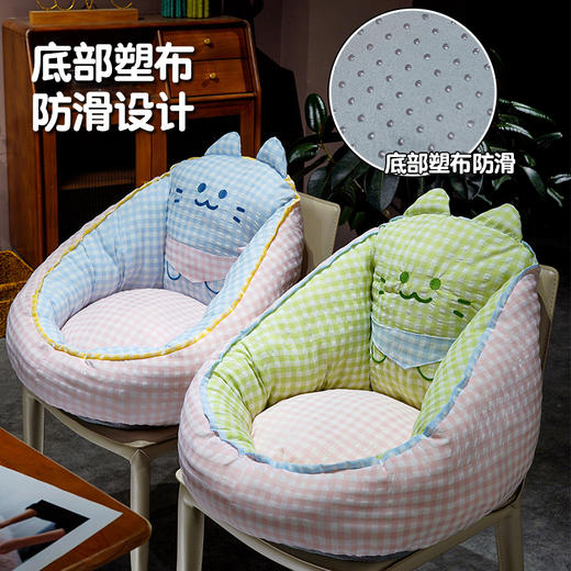 自然醒三维立体PP棉方巾喵格子蒲团坐垫QYL 商品图7