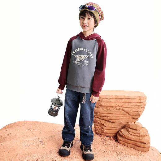 【实体店同款】男童全腰牛仔长裤冬季新款安奈儿童装AB546043 商品图5