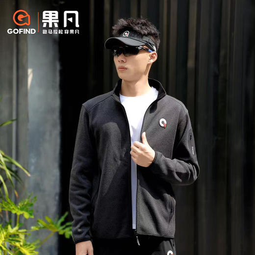 果凡男女同款针织运动外套户外春秋舒适休闲 商品图4