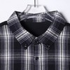 M5255SDSA秋冬新款痞帅男装美式拼接撞色格纹翻领长袖衬衫字母印花百搭 商品缩略图2
