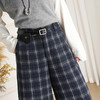 QYM 9522-Y格纹阔腿裤时尚气质宽松休闲裤直筒裤 商品缩略图3